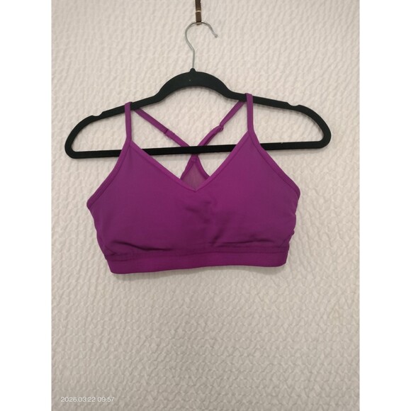Other - Women's Athletic Sz Medium 8-10 Sports Bra Purple Adjustable Comfy Yoga Workout